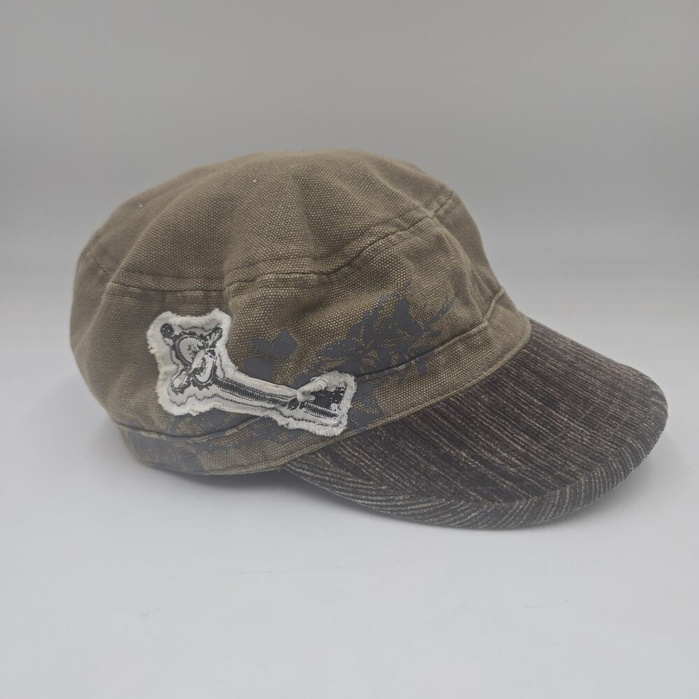 Vintage Y2K BKE Buckle Hat Embroidered Key Brown Cap Adjustable Panel Grunge